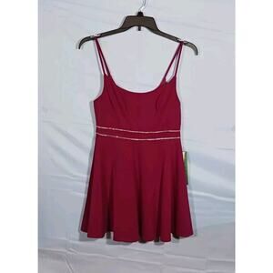 B. Smart Juniors Size 9 Magenta Spaghetti Strap Rhinestones Dress Pink NWT *FLAW